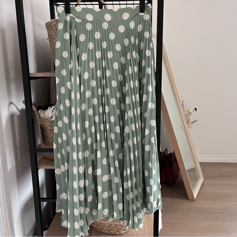 Green Polka Dot Midi Dress